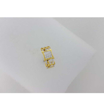 22KT Yellow Gold CZ Gents Ring by 