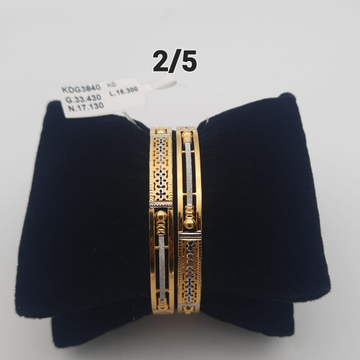 22Kt Gold Royal Design Bangles by Saideep Jewels