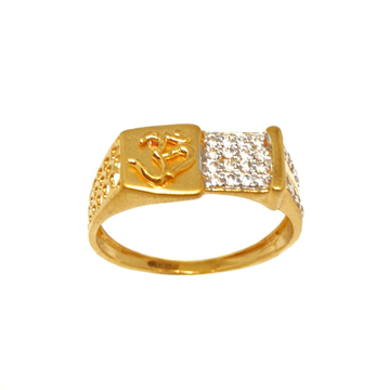 22K Gold Designer Om Gents Ring MGA - GRG0207