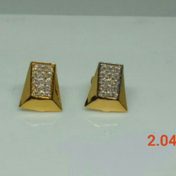 Yellow Gold Handmade Fancy Earrings by 