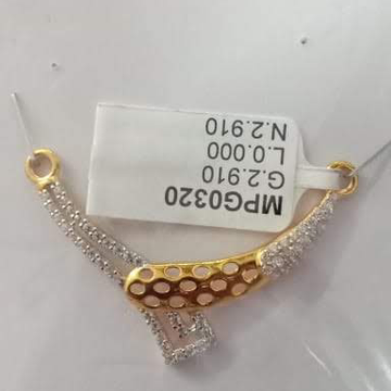22K(916)Gold Ladies Diamond M.S Pendent by Sneh Ornaments