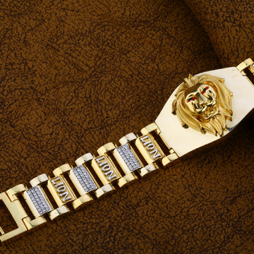 Mens Lion Gold Bracelet-MIB01