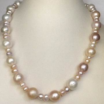Freshwater multicolour round pearls fancy strand JPM0118