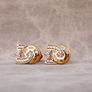 18KT Rose Gold Stylish Ladies Earring RE197