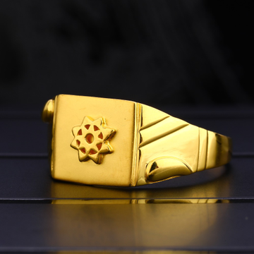 22Ct Men's Plain Hallmark Gold  Ring MPR134