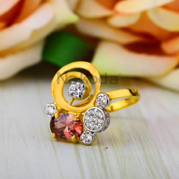 916 Gold CZ Ladies Delicate Ring LLR389