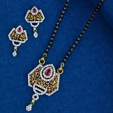 22Kt Gold antic Colourful Mangalsutra RH-MS023