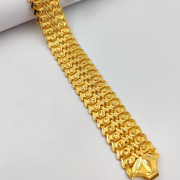 22k(916)gold gents plain broad patta bracelate by Sneh Ornaments