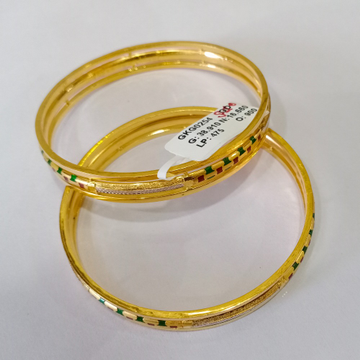 916 Gold Fancy Bangles JH-B03 by 
