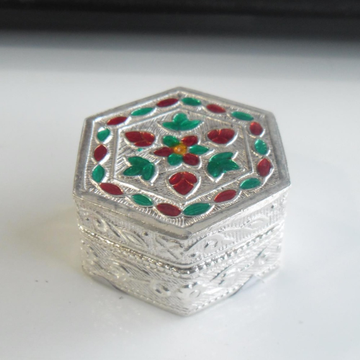 silver  colourful  kumkum box / shindur dani  for... by 