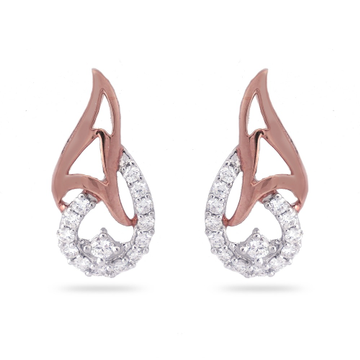 Rose gold daily wear hallmark diamond earring  by 