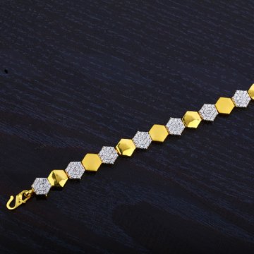 916 Gold Diamond Ladies Bracelet-LB16