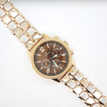 Titan rose gold diamond watch for men by Rangila Jewellers