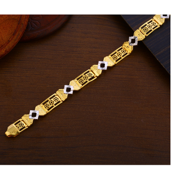 916 Gold Men's exclusive Hallmark Plain Bracelet M...