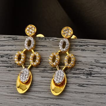 916 Gold CZ Hallmark Ladies Fancy Jummar Earrings...