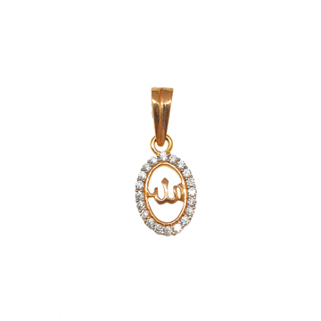 18K Rose Gold Oval Shaped Pendant MGA - PDG0075