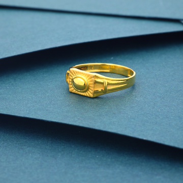 22k Gold plain Simple Gents Ring by 