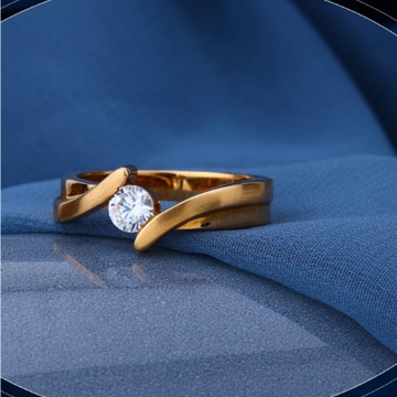 22k gold classy cz ring for mens r18-670 by 