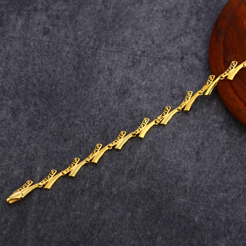 916 Gold Cz Classic Plain Bracelet LPBR52
