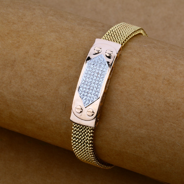 Rose Gold Mens Spring Bracelet-MLB47