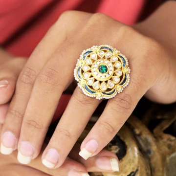 916 gold kundan bridal ring