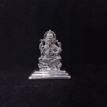 Silver Casting Ganpati Murti Small by Ghunghru Jewellers