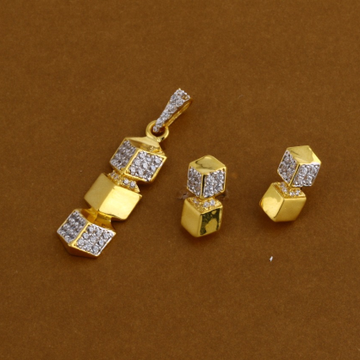 916 Gold Delicate Ladies Pendant Set FPS325