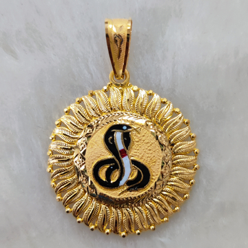 916 gold designer goga maharaj pendant
