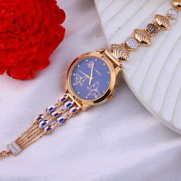 18k Rose Gold Plain Watches  by 