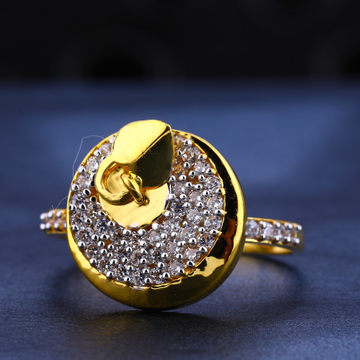 22kt gold  cz diamond classic ladies  ring lr591