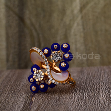 750 Rose Gold Hallmark Ladies Ring RLR888
