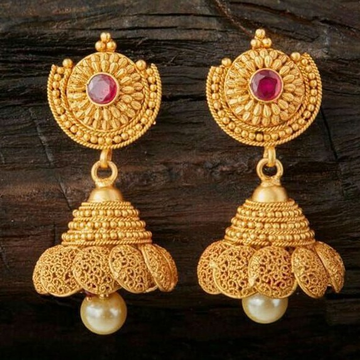 22 Kt 916 Gold Earring With Zummer by 