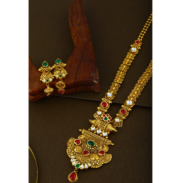 916 Hallmark Gold Premium Antique long necklace se...