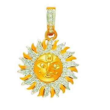 22K/916 Gold CZ Suryaa Pendent by 