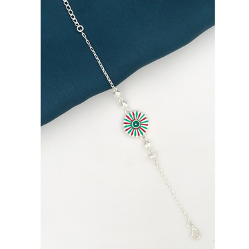 925 Silver Colour Design Rakhi for Brother by 
