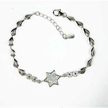 Fancy 925 Silver Ladies Bracelet With Star