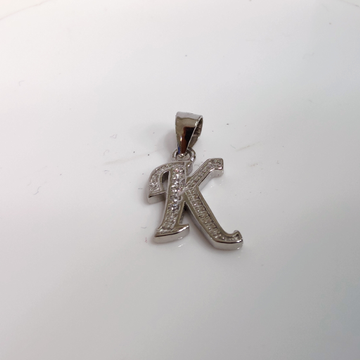 925 silver K alphabet pendant by 