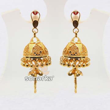 Gold Earring Jhumka Drops SK - E018 by 