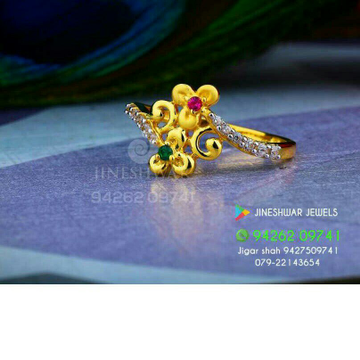 Beuty Shiner Gold Cz Ladies Ring LRG -0345