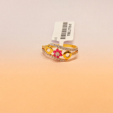 916 Hallmark Fancy Daimond Ladies Ring by Pratima Jewellers