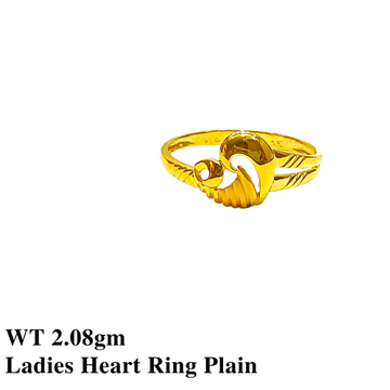 22K Ladies Heart Ring Plain by 