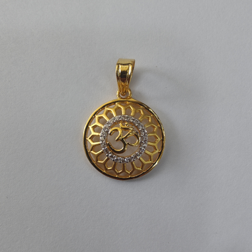 22k Gold crafted om pendant by 