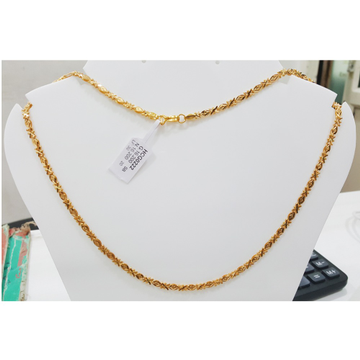 916 Gold Classic Hollow Chain by Suvidhi Ornaments