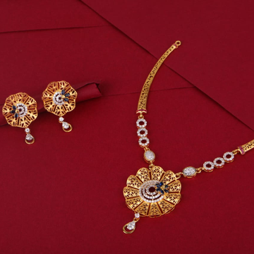 916 Gold Classic Ladies Necklace Set LN291
