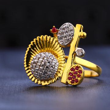 22KT CZ Gold Exclusive Diamond Ladies Ring  LR672
