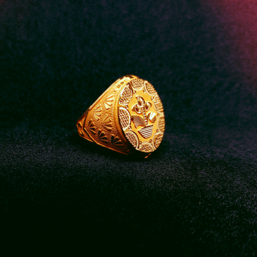 916 gold plants icon ring by Ghunghru Jewellers