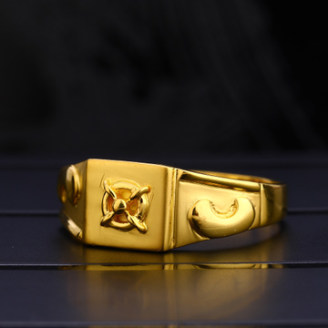 22KT Men's Plain Hallmark Fancy Gold  Ring MPR122