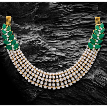 Gold classy diamond necklace set