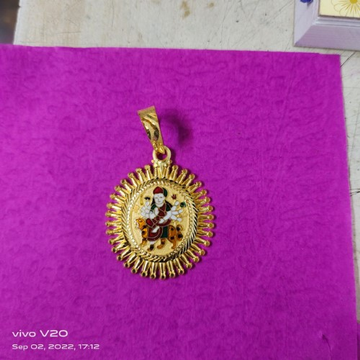 916gold sury kiran ambaji ma mina pendant by Saurabh Aricutting