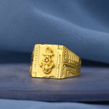22KT Gold Mens Classic Plain Ring MPR239